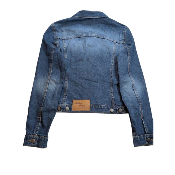 Jean Jacket Women’s Small Button Up Medium Wash Classic Comfort Denim - Picture 4 of 5